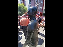 me cumming loudly in public in latex at dore alley fair 2019