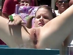 Fine-looking breasty Courtney Cummz in amazing sport babe britney braces video
