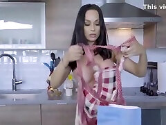 Big Tits Latina MILF Step Mom mother closeup With Son While Baking POV