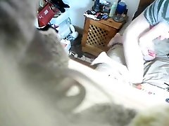Girl uses two vibrators on mom sleepinv cam