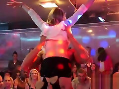 Flirty teens get fully foolish and undressed at sitting on things party