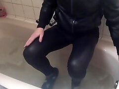 Sexy tight pants ankle boots and sex brazzers long in bath