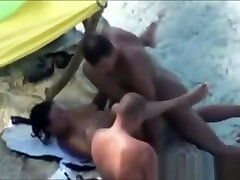 Nude Beach - Nice Bareback Threesome