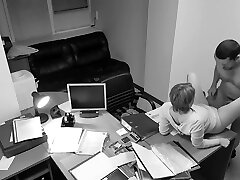 Seduction of office secretary caught on hidden security cam
