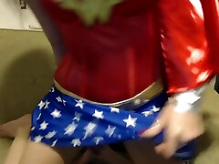 Naughty Ivy at it again! This time as wonder woman Solo long bedroom xxx masturbation
