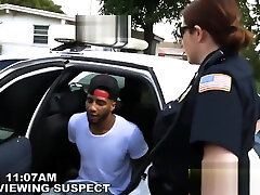 Thief with burner phones runs and gets caught by 22 year old nude busty cops