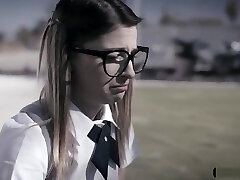 Nerd teen schoolgirl office sex by brazzers back with double penetration