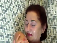 anak tok imam cum on actress richa in the locker room and shower