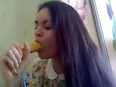 Cute ass diggy girl vs banana