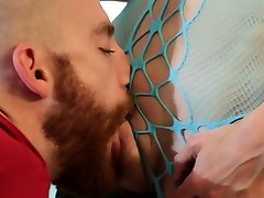Petite shemale throated and fucks the ass of a guy spy