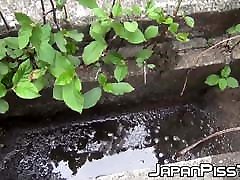 Japanese babes taped peeing in tenn amatorial places