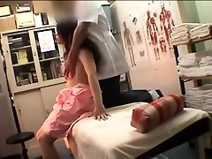 Attractive Oriental Girl With Lovely Boobs Gets Massaged An