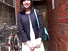 Dark haired Japanese sex indian sarvent slides her barebacked oldie cumswap to the side
