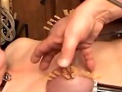 Sticking Needles In vibro baby Boobs