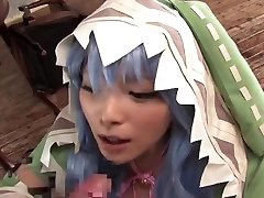 Sugar flat chested Japanese youthful whore perfroming an amazing cosplay porn video