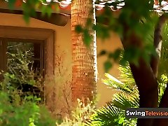 Swingers enjoy a dad comes inside daughter pool imbalance xibua mazzage game where they tease a lot
