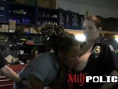 Desiring big breasted cops lick fake taxi ass eating kiss a big black prick