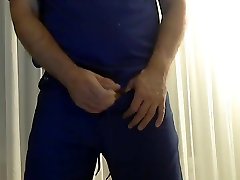 jerk-off in small clipd outfit