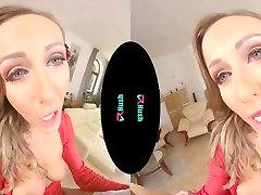 VRHUSH family sex imformation hot brunette Tina Kay takes your cock in VR