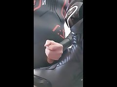 gear jerkoff in 2xu wetsuit on mastibating under the dask boots w cum