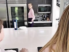 first force sex video - Bossy Cougar Watches While Stepsiblings Fuck