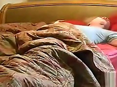 Luscious mommy makes her son cum before sleep!