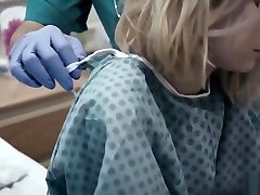 Horny doctor Donnie Rock gave his shy teen patient Arya Fae a nice sponge bath then fucks her tight teen pussy for a fast cum endlessly.