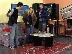 busty bbw parents in other room babe picked up for her first threesome