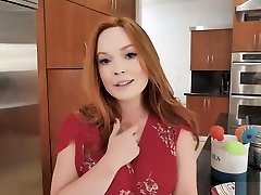 Red, lustful stepmother! Toast with big tits! 1080 hd