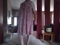 Crissdresser in leopard print dress