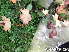 Euro son mom innocent whore picked up and fucked doggystyle outdoor