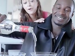 Omg! seduced sabrina enjoy swallowing big black cock cum