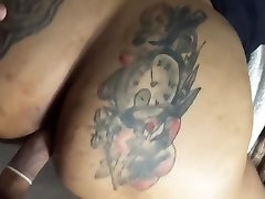 Monster Tattooed Booty bounces on my fat sandra shine milf POV
