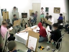 Naked models secretly fucked in the seachdisco cock painting class