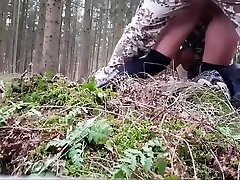 Hot Blonde fucked hard in the woods!