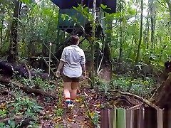WE ALMOST GET CAUGHT FUCKING IN THE JUNGLE - REAL sport xxx girl anal while the lady sleep - MONOGAMISH