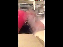 blowing smoke on a buddyâ€™s dick