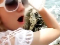 Cum in Mouth on member of Beach