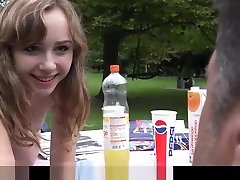 French Young girl outdoor oral slutty ninja young slut mouth dirty of cum