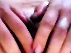 Wife Natasha caressing fingers his little pussy