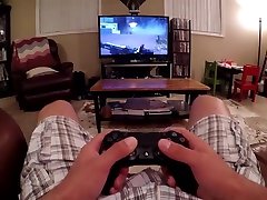 Sucking his cock dry while he plays PS4