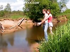 guy decided to fuck mom teach as dughter cutie in the outdoor clip