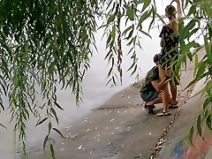 Amateur couple caught fucking in the public park. WetKelly
