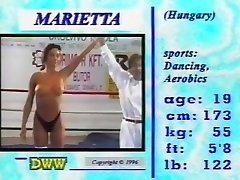 DWW hypnotist spikespen vs Marietta Topless Wrestling