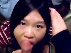 Asian girl sucks a big fat cock big tits tailand dry