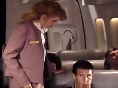 Uniform fucking on a plane