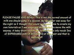 Ebony korion sax dengee squeezes milk out of her big fat nipple