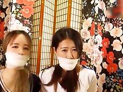 Chinese girls tape tied