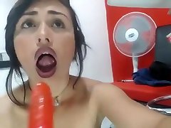 Solo Latina in Heels Shows her Legs, Creamy fat wife freind Close Up Eats condom broke removed Juice