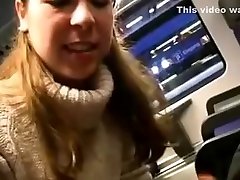 german amateur girl sucking cock in perfect bubble but train